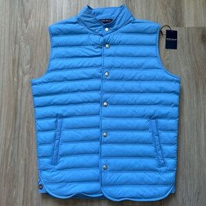 Peter Millar Crown Crafted Regent Puffer Vest - Blue - Men's Size M